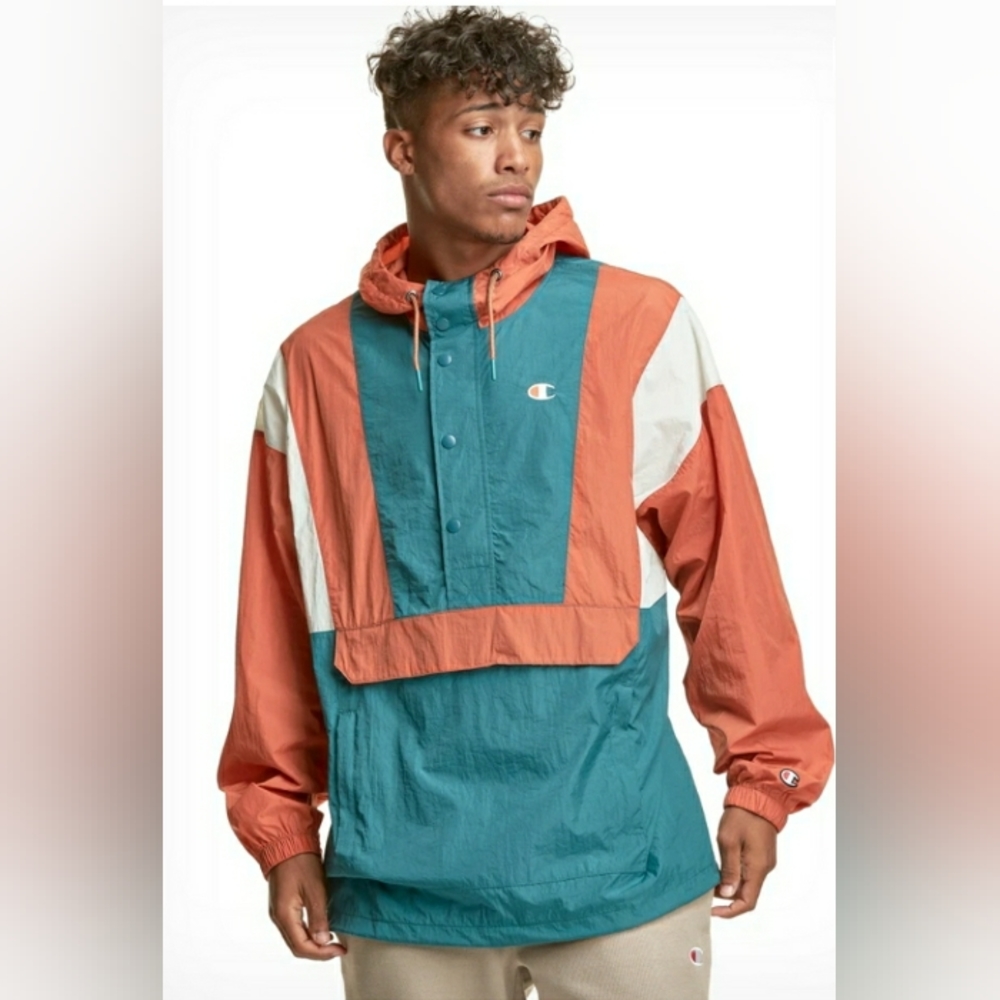 Champion Anorak Windbreaker Track Jacket Small